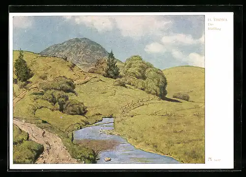 Künstler-AK Hans Thoma: Der Blössling bei Bernau, Landschaft