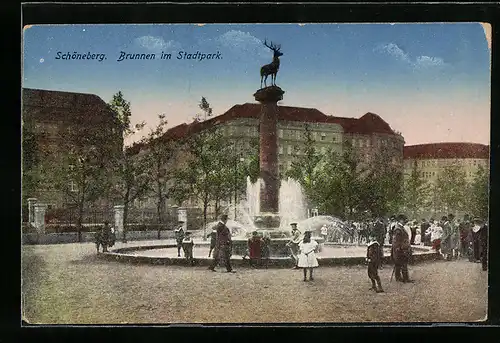 AK Schöneberg, Brunnen im Stadtpark