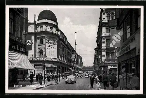 AK Berlin, Geschäftigkeit in der Friedrichstrasse, 