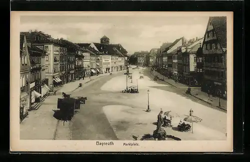 AK Bayreuth, Der Marktplatz von oben