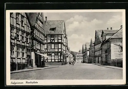 AK Hofgeismar, Fachwerkhäuser am Marktplatz