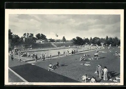 AK Bad Rothenfelde, Badegäste im Sol-Freibad