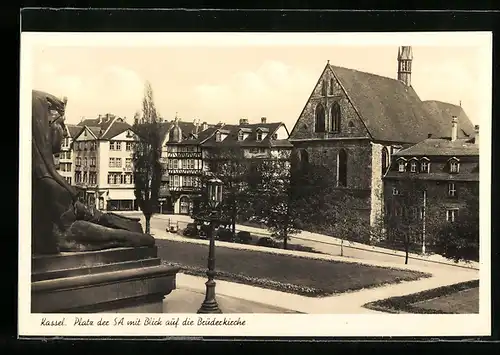 AK Alt-Kassel, Platz der SA mit Blick auf die Brüderkirche