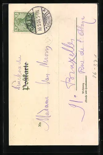 Künstler-AK C. Pfaff: Köln, Blick zum Dom