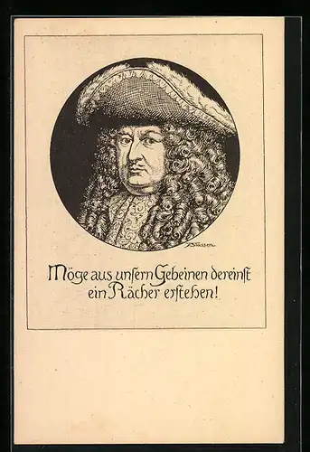 Künstler-AK Franz Stassen: Möge aus unseren Gebeinen dereinst ein Rächer erstehen!