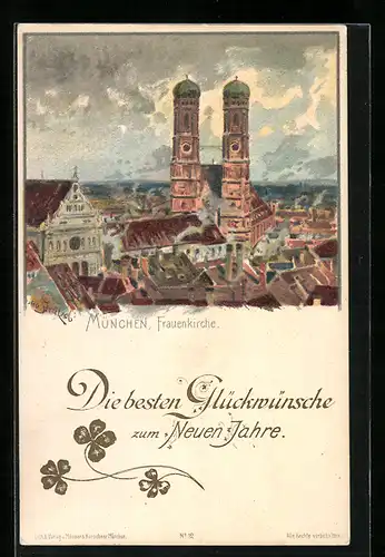 Künstler-AK Otto Strützel: München, Blick zur Frauenkirche