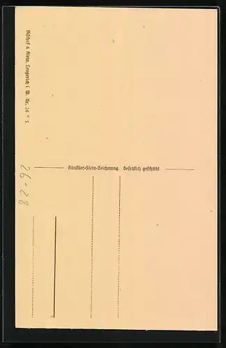 Steindruck-AK Gedicht von M. Feesche, winterliches Motiv