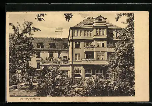 AK Bad Oeynhausen, Hotel Viktoria, Gartenansicht