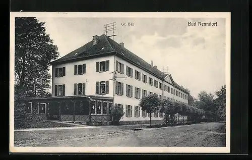AK Bad Nenndorf, Strassenpartie am Hotel-Restaurant Gr. Bau