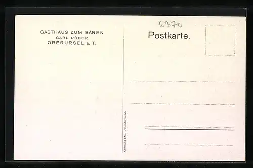 AK Oberursel a. T., Gasthaus zum Bären