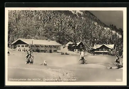 AK Christlessee b. Oberstdorf, Erholungsheim der NSKOV im Winter