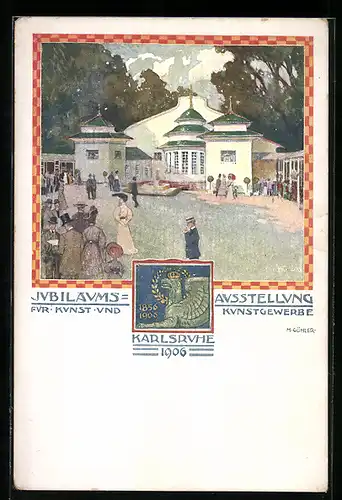 Künstler-AK Karlsruhe, Jubiläums-Ausstellung für Kunst- und Kunstgewerbe 1906