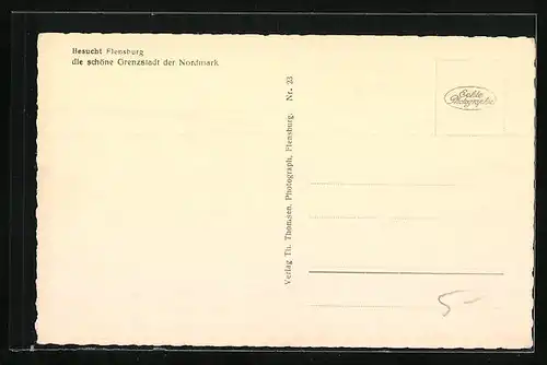 AK Flensburg /Nordmark, Am Deutschen Haus