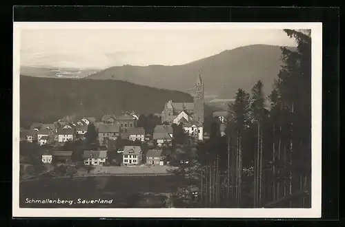 AK Schmallenberg /Sauerland, Ortsansicht aus der Vogelschau