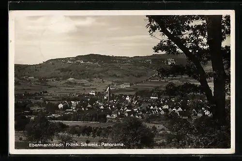 AK Ebermannstadt /Fränk. Schweiz, Ortsansicht aus der Vogelschau