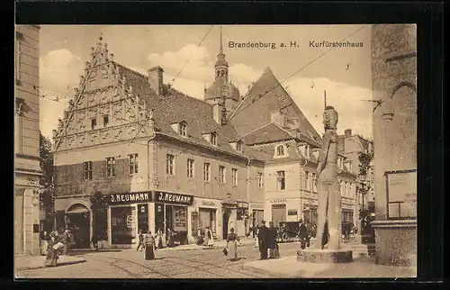 AK Brandenburg a. Havel, Denkmal am Kurfürstenhaus