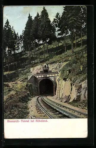 AK Rübeland /Harz, Harz-Zahnrad-Bahn, Bismarck-Tunnel