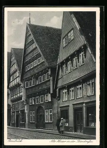 AK Osnabrück, Alte Häuser in der Bierstrasse