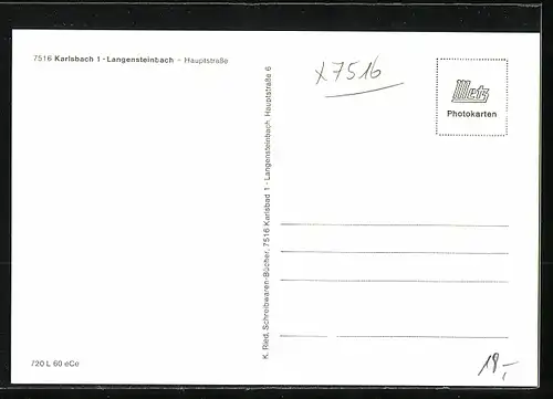 AK Langensteinbach, Partie in der Hauptstrasse