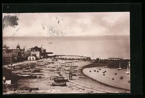 AK Helgoland, Unterland und Brücke