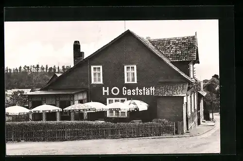 AK Frankenhain /Kr. Arnstedt, HO-Gaststätte Zur Lilie