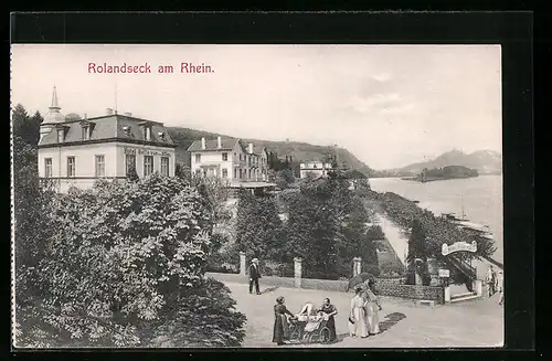 AK Rolandseck a. Rhein, Strassenpartie vor Hotel Belle vue