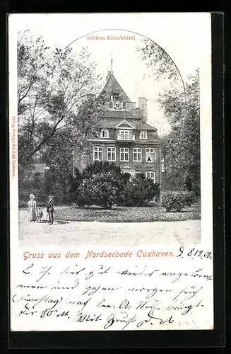 AK Cuxhaven, Partie am Schloss Ritzebüttel