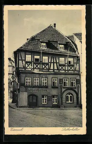 AK Eisenach, Blick auf die Gaststätte Lutherkeller
