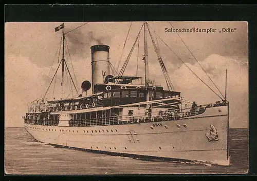 AK Salonschnelldampfer Odin auf See