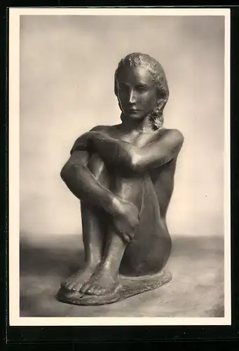 AK Plastik Hockende von Richard Scheibe