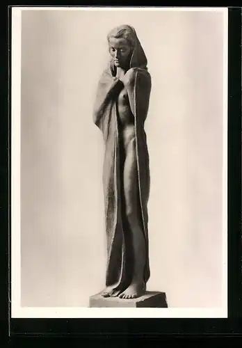 AK Plastikfigur Eurydike des Künstlers Prof. Hans Haffenrichter