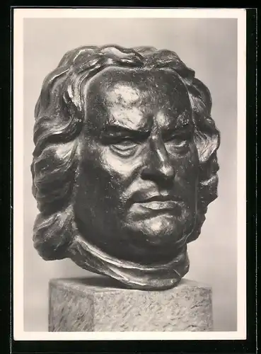AK Metallstatue des Komponisten Johann Sebastian Bach