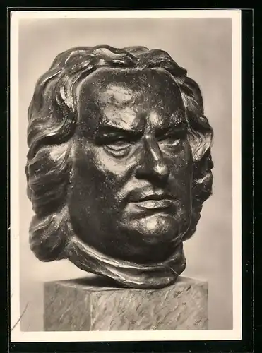AK Metallstatue des Komponisten Johann Sebastian Bach
