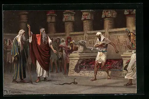AK Moses und Aaron vor Pharao