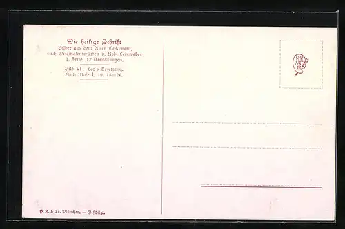 AK Lot`s Errettung, Buch Mose I. 19, 15-26