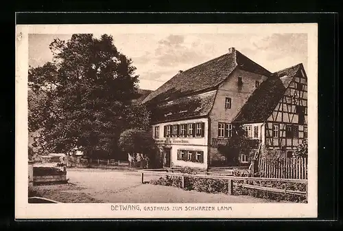 AK Detwang, Gasthaus zum schwarzen Lamm