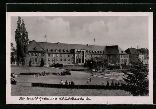 AK Münster i. W., Gauhaus der  am Aa-See