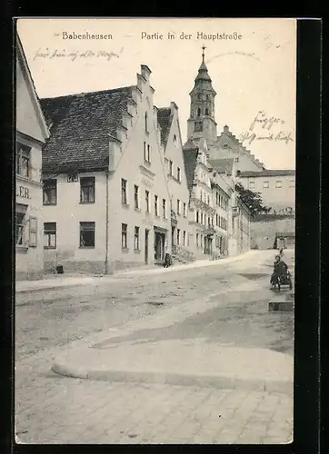 AK Babenhausen, Partie in der Hauptstrasse