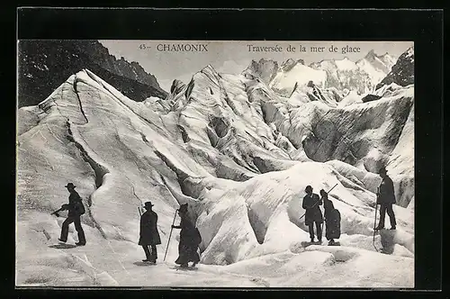AK Chamonix, traversée de la mer de glace