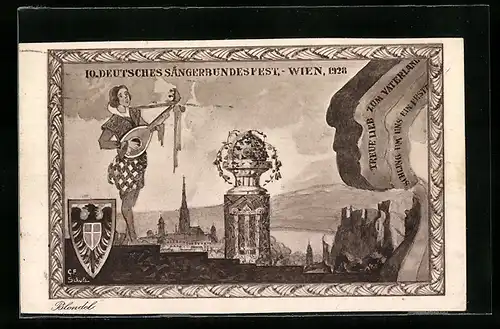 AK Wien, 10. Deutsches Sängerbundfest, Wappen