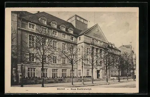 AK Mainz, Neue Stadt-Bibliothek