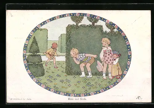 Künstler-AK Henriette Willebeek le Mair: Hide and Seek, Little People