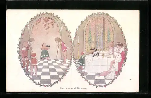 Künstler-AK Henriette Willebeek le Mair: Sing a song of Sixpence