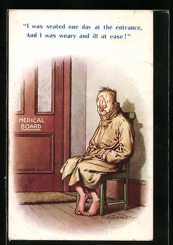 Künstler-AK Douglas Tempest: Kranker ist vom Warten krank geworden