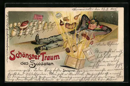 Künstler-AK Bruno Bürger & Ottillie Nr. 7155: Schönster Traum des Soldaten