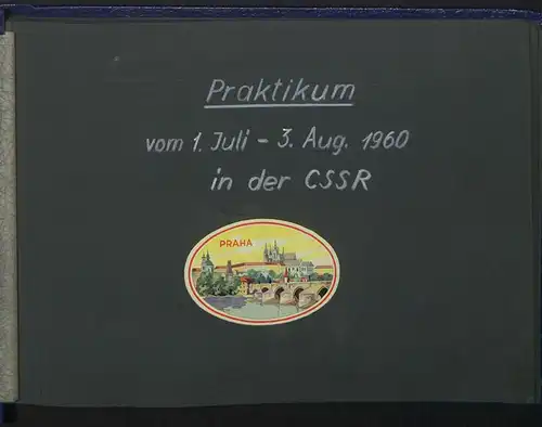 Fotoalbum mit 132 Fotografien, Deutscher Praktikant in der Tschechoslowakei CSSR 1960, Ostrava, Prag