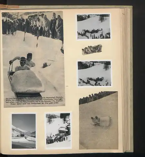 Fotoalbum mit 213 Fotografien, Ansicht St. Moritz, Olympische Winterspiele 1948, Genf, Aarau