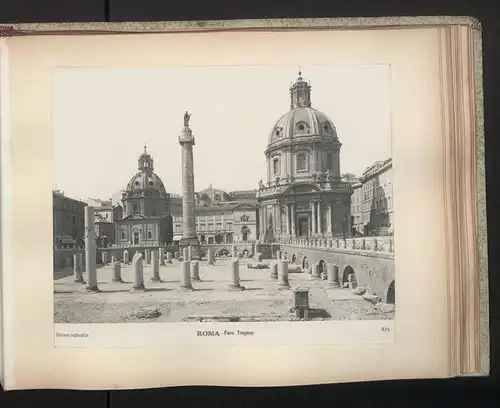 Fotoalbum mit 40 Fotografien, Edizione inalterabile, Ansicht Rom, Castello S. Angelo, San Paolo interno, Foro Trajano