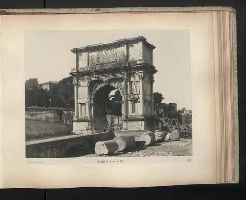 Fotoalbum mit 40 Fotografien, Edizione inalterabile, Ansicht Rom, Castello S. Angelo, San Paolo interno, Foro Trajano