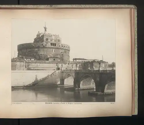 Fotoalbum mit 40 Fotografien, Edizione inalterabile, Ansicht Rom, Castello S. Angelo, San Paolo interno, Foro Trajano